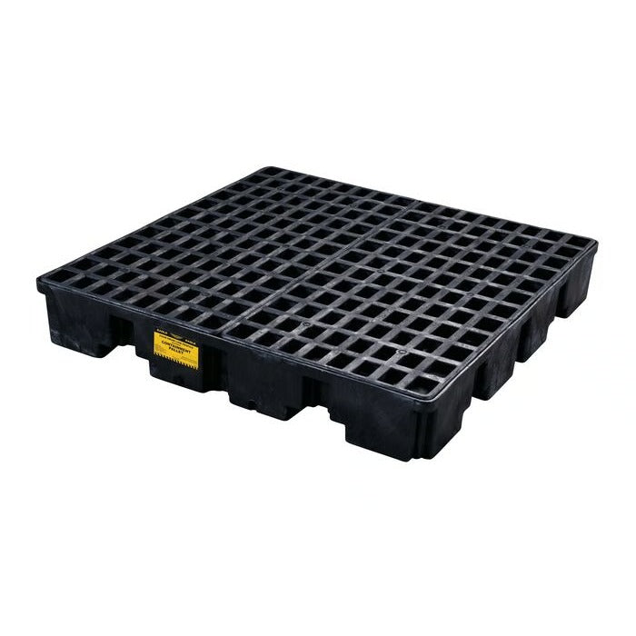 Eagle Manufacturing HDPE Plastic Drum Pallet, 51 1/2" x 51 1/2" - Black