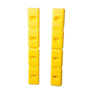 Eagle Manufacturing Polyethylene Wall Protector, 2" Wide, Yellow, 2/Set - 6"