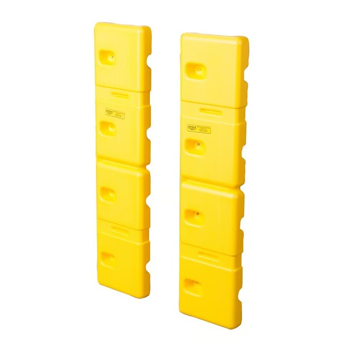 Eagle Manufacturing Polyethylene Wall Protector, 2" Wide, Yellow, 2/Set - 10"