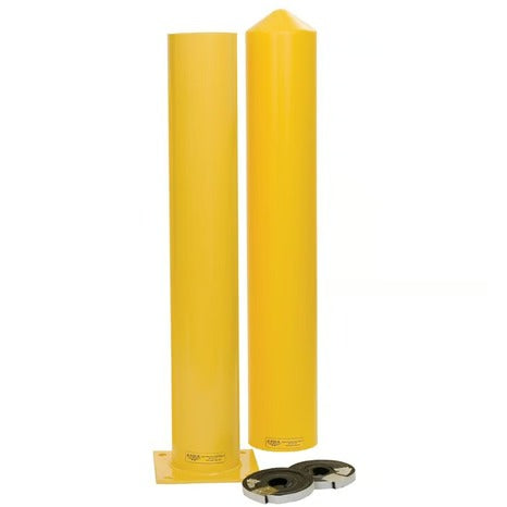 Eagle Manufacturing Steel Bollard Post, Yellow - 6" 42"