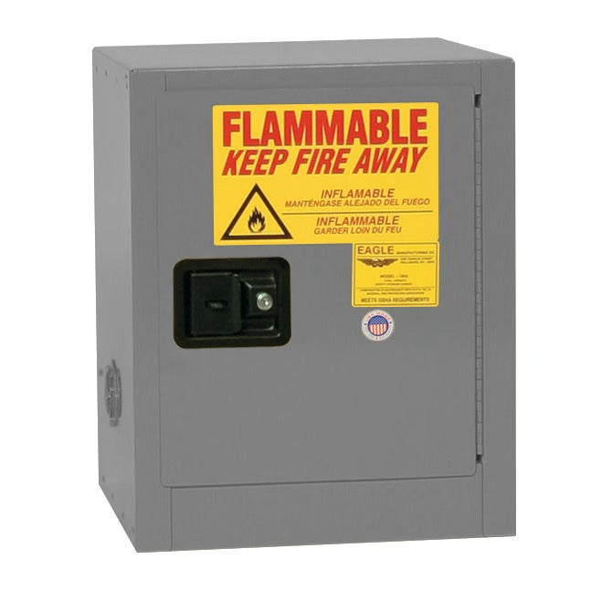Eagle Manufacturing Steel Flammable Cabinet, 17" Wide - Gray