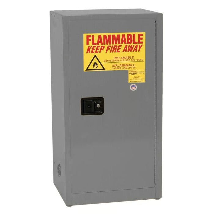 Eagle Manufacturing Steel Flammable Cabinet, 16 gal. - Gray