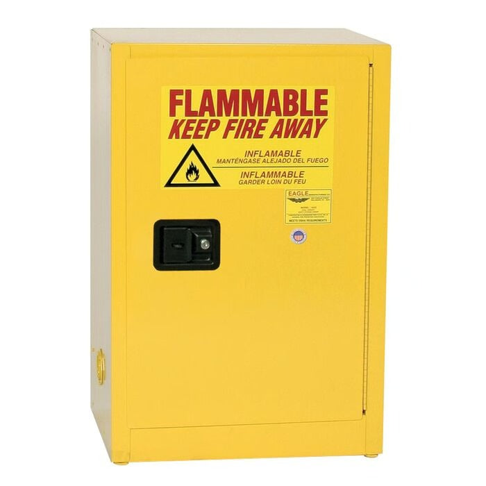 Eagle Manufacturing Steel Flammable Cabinet, 12 gal. - Yellow
