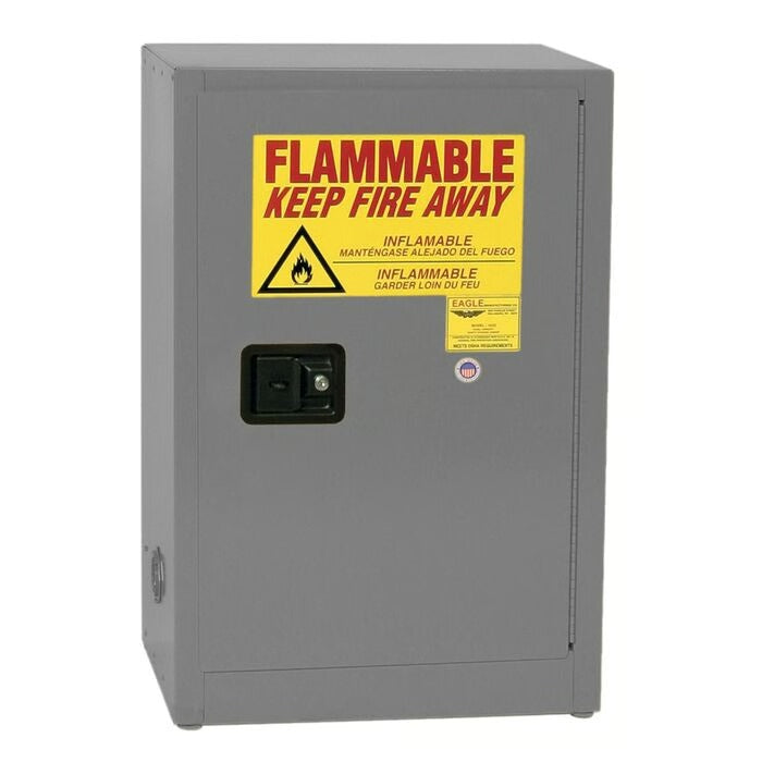Eagle Manufacturing Steel Flammable Cabinet, 12 gal. - Gray