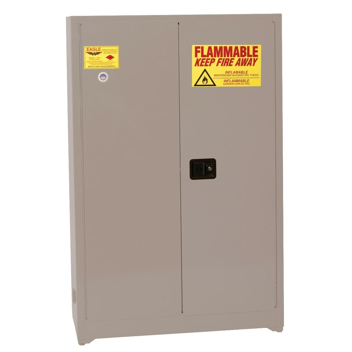 Eagle Manufacturing Steel Flammable Cabinet, 30 gal. - Gray