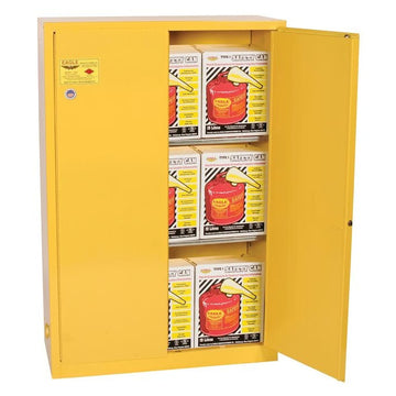 Eagle Manufacturing 1947X2SC Steel Flammable Cabinet, 45 gal., Yellow - Default Title