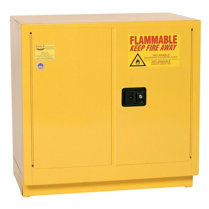 Eagle Manufacturing Steel Flammable Cabinet, 22 gal. - Yellow
