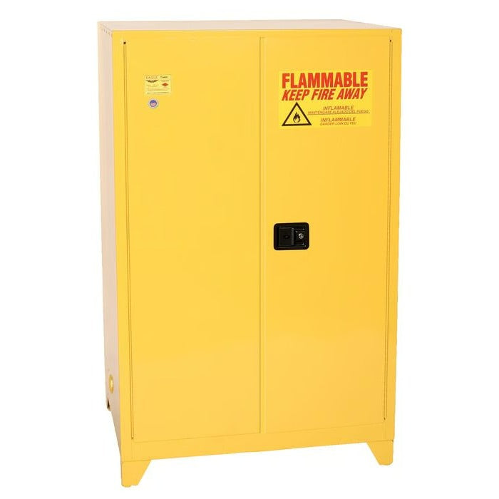 Eagle Manufacturing 1992XLEGS Steel Flammable Cabinet, 90 gal., Yellow - Default Title