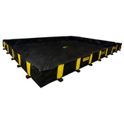 Justrite Rigid-Lock QuickBerm Berm, 12" High, Black - 1,795 gal.