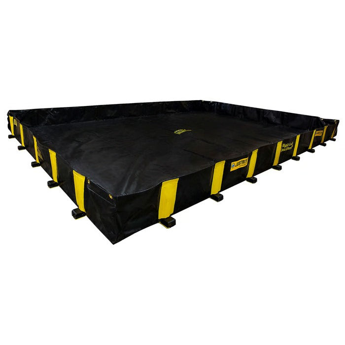 Justrite Rigid-Lock QuickBerm Berm, 12" High, Black - 1,795 gal.