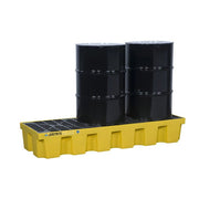 Justrite EcoPolyBlend Polyethylene Plastic Pallet, Yellow - 3,750 lb. 75 gal.