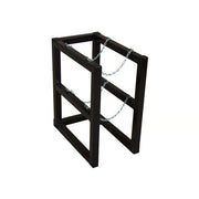 Justrite Rack, 16" Wide, Black - 2 Gas Cylinders
