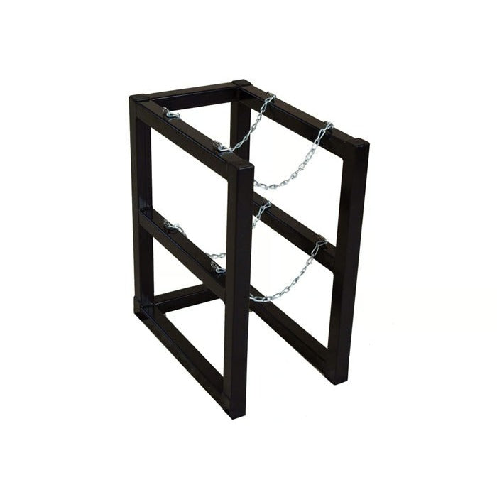 Justrite Rack, 16" Wide, Black - 2 Gas Cylinders