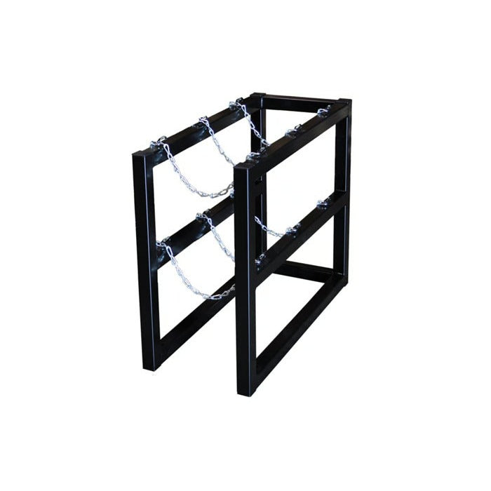 Justrite Rack, 16" Wide, Black - 3 Gas Cylinders