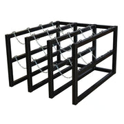 Justrite Rack, 44" Wide, Black - 12 Gas Cylinders