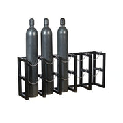 Justrite Rack, 70" Wide, Black - 5 Gas Cylinders