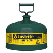 Justrite Steel Safety Can, 2 gal., Green - photo 2
