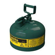 Justrite Steel Safety Can, 2 gal., Green - photo 3