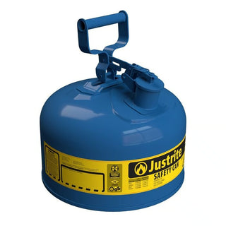 Justrite Steel Safety Can, 2.5 gal., Blue - 7125300