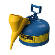 Justrite Steel Safety Can, 2.5 gal., Blue - photo 3