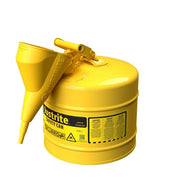 Justrite Steel Safety Can, 5 gal., Yellow - photo 2