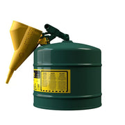 Justrite Steel Safety Can, 5 gal., Green - photo 3