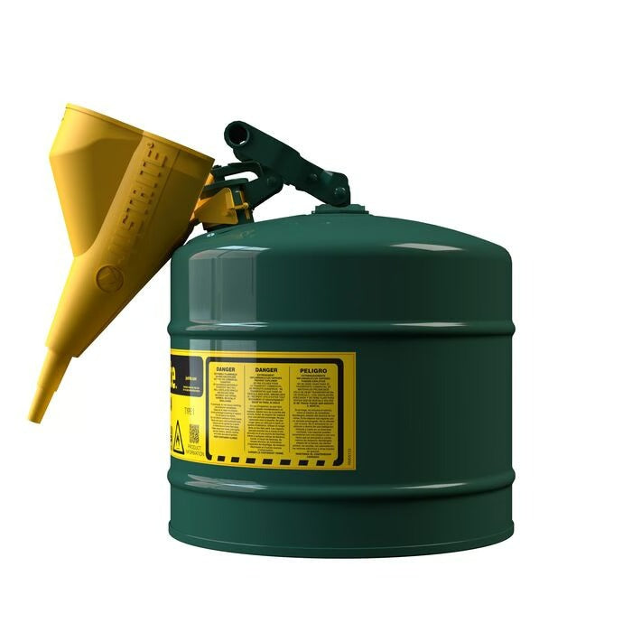 Justrite Steel Safety Can, 5 gal., Green - photo 3