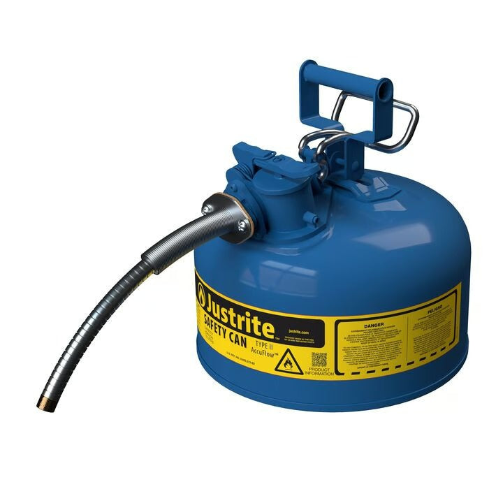Justrite 7220320 Steel Safety Can, 2 gal., Blue - photo 2