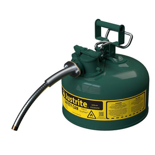 Justrite 7220420 Steel Safety Can, 2 gal., Green - Default Title