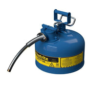 Justrite Steel Safety Can, 2.5 gal., Blue - photo 2