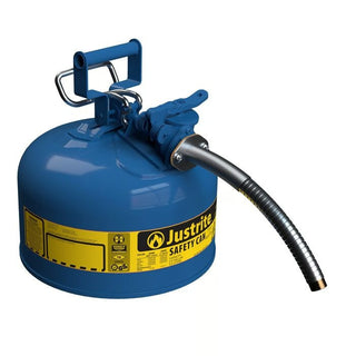 Justrite Steel Safety Can, 2.5 gal., Blue - 1"