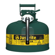 Justrite Steel Safety Can, 2.5 gal., Green - photo 2