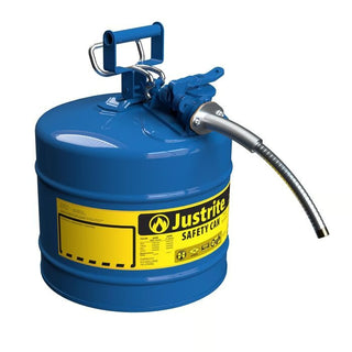 Justrite 7250320 Steel Safety Can, 5 gal., Blue - Default Title