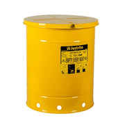 Justrite 09311 Steel Oily Waste Can, 10 gal., Yellow - Default Title