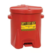 Eagle Manufacturing Polyethylene Oily Waste Can, 6 gal. - Red
