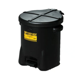 Eagle Manufacturing Polyethylene Oily Waste Can, 6 gal. - Black