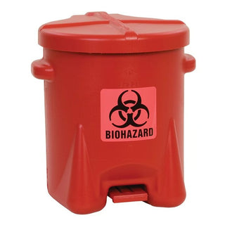 Eagle Manufacturing Polyethylene Waste Can, Red - 6 gal.