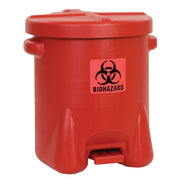 Eagle Manufacturing Polyethylene Waste Can, Red - 14 gal.
