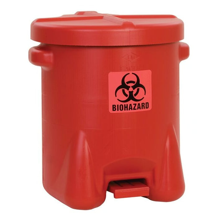 Eagle Manufacturing Polyethylene Waste Can, Red - 14 gal.