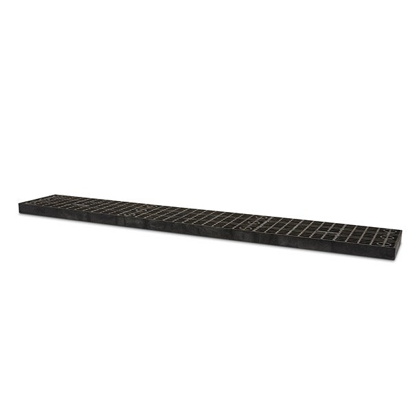 Structural Plastics Corporation Polyethylene Base Unit, 16" Wide, Black - 96"