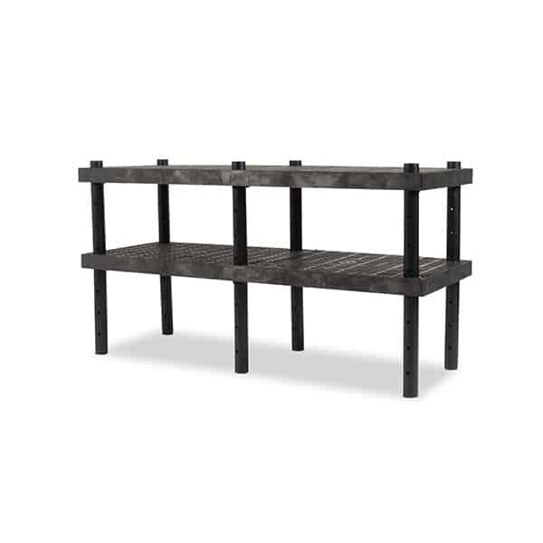 Structural Plastics Corporation Industrial Workbench, 24" Wide, Black - 925 lb.