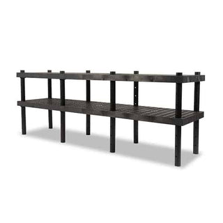 Structural Plastics Corporation Industrial Workbench, 24" Wide, Black - 1,350 lb.