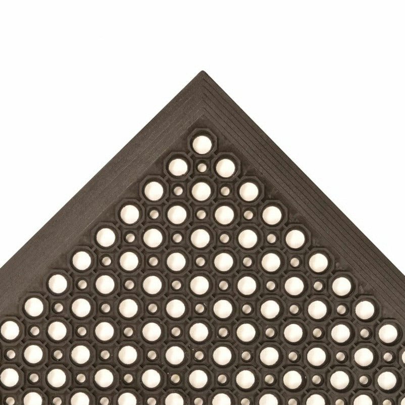 NoTrax Rubber Floor Mat, 3' x 5' - Black
