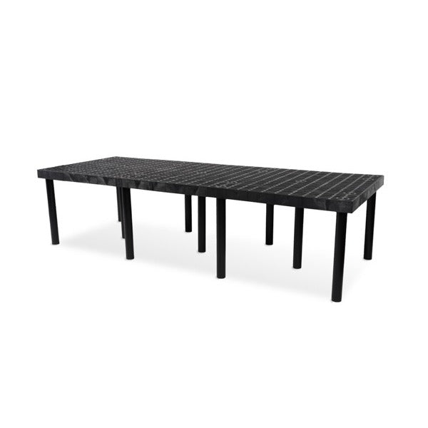 SPC Retail SPC-Retail Benchmaster Plastic Platform Display, Black - 36" x 96" x 24"