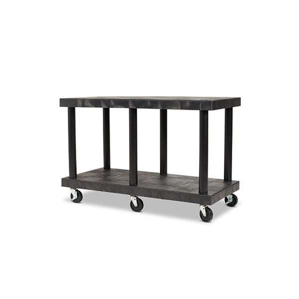 Structural Plastics Corporation Industrial Cart, 24" Wide, Black - 48" x 24"