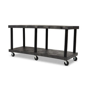 Structural Plastics Corporation Industrial Cart, 24" Wide, Black - 66" x 24"