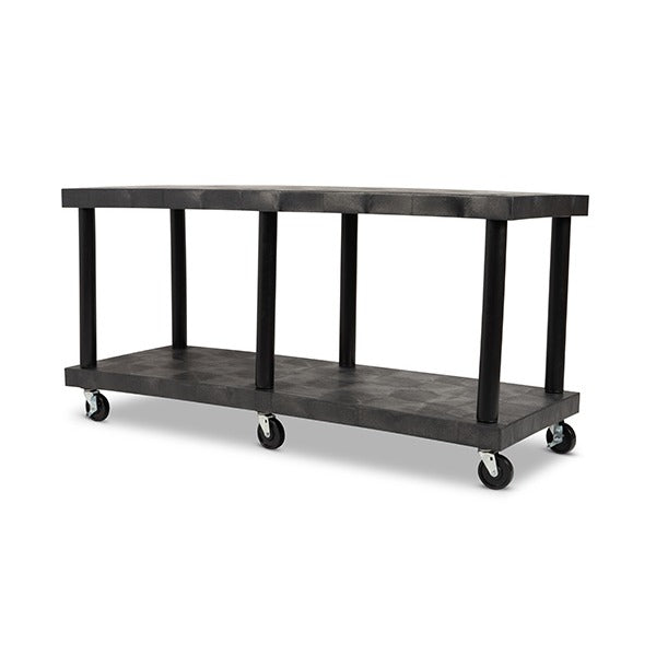 Structural Plastics Corporation Industrial Cart, 24" Wide, Black - 66" x 24"