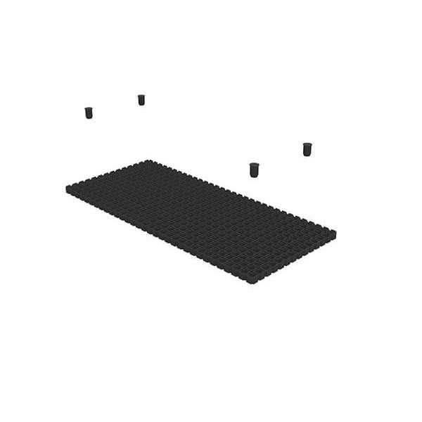 Structural Plastics Corporation Rubber Work Platform Matting, Black - 1 1/3' x 3'