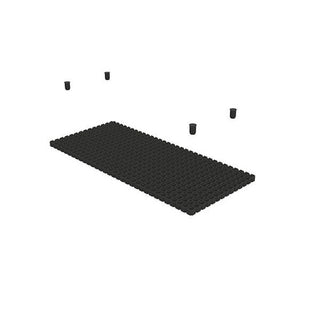 Structural Plastics Corporation Rubber Work Platform Matting, Black - 1 1/3' x 3'