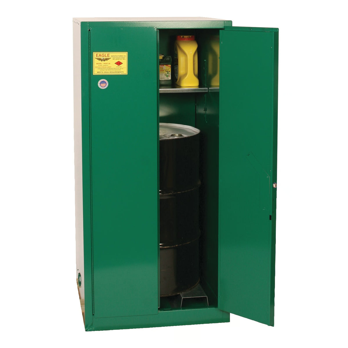 Eagle Manufacturing PEST26X Steel Pesticide Cabinet, 55 gal., Green - photo 2